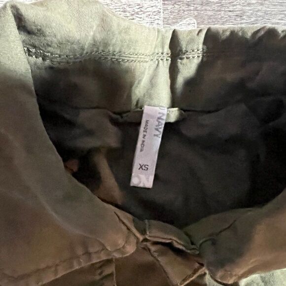 Old Navy Women's Green Twill Button Front Swing Jacket - Picture 2 of 3